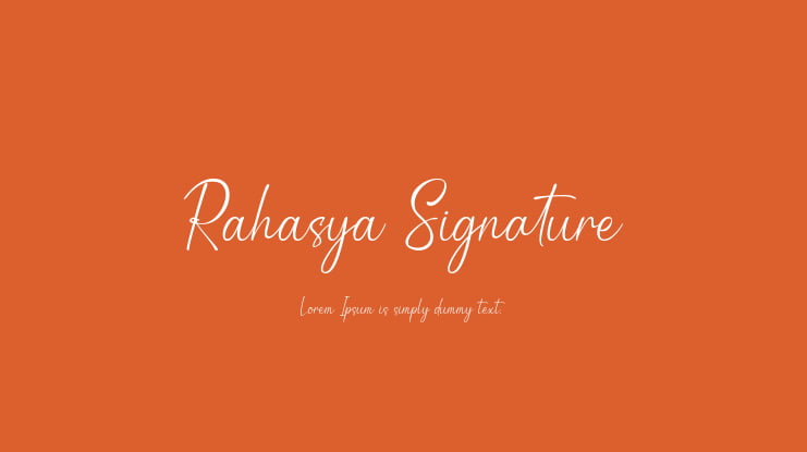 Rahasya Signature Font