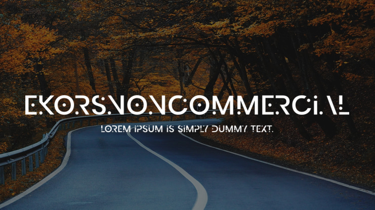 EkorsNonCommercial Font