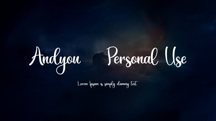 Andyou - Personal Use Font