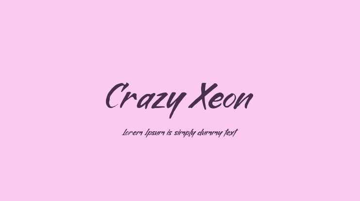 Crazy Xeon Font