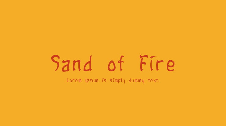 Sand of Fire Font