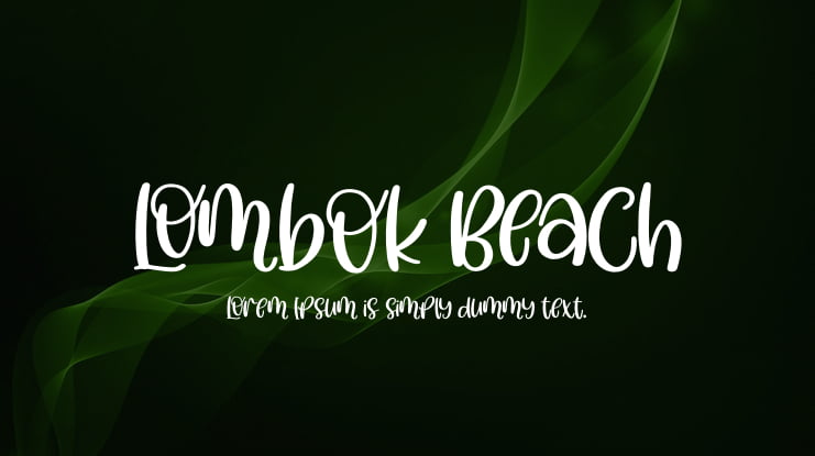 Lombok Beach Font