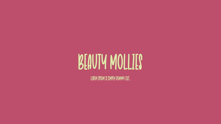 Beauty Mollies Font