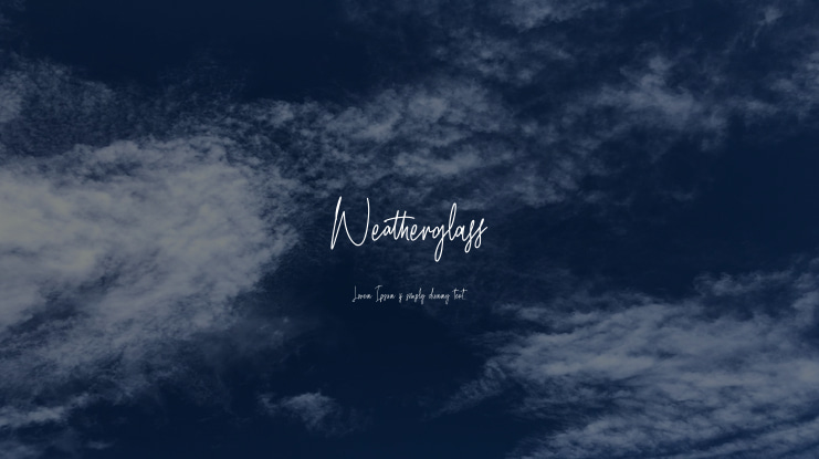 Weatherglass Font