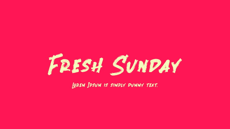 Fresh Sunday Font