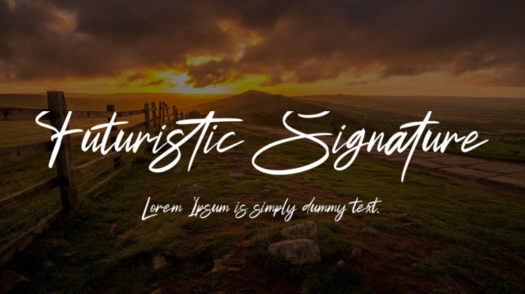 Futuristic Signature Font