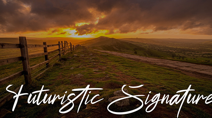 Futuristic Signature Font