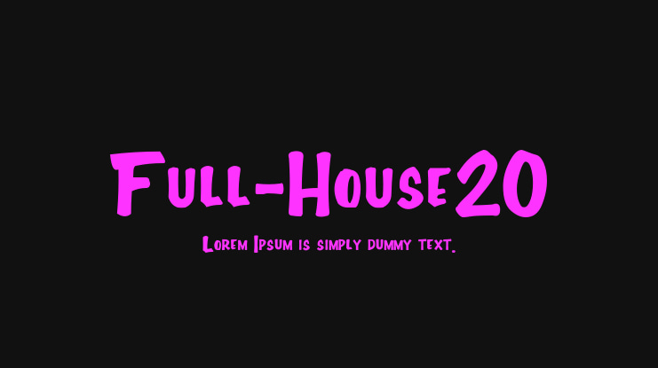 Full-House20 Font