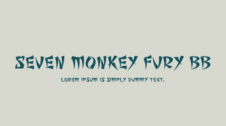 Seven Monkey Fury BB Font