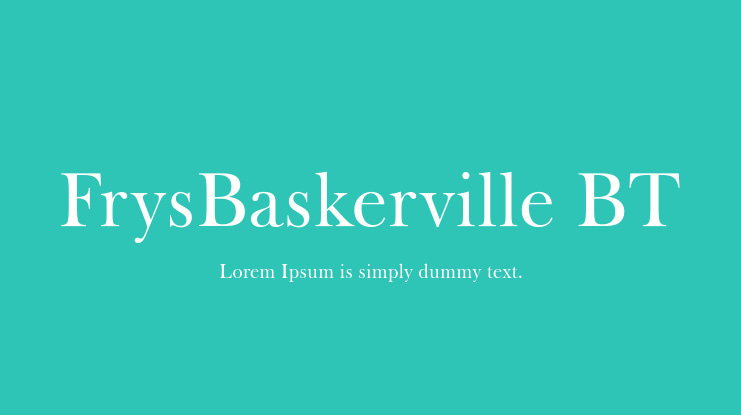 FrysBaskerville BT Font