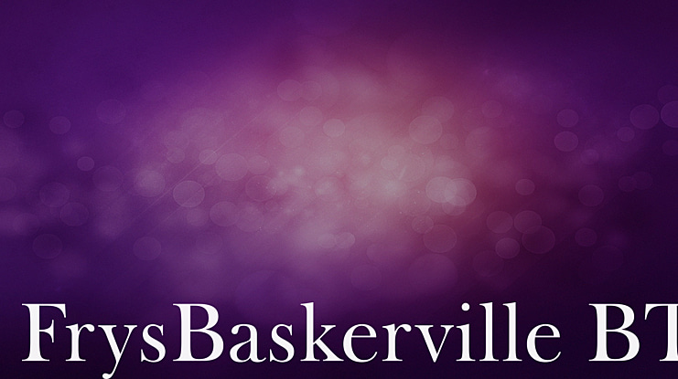 FrysBaskerville BT Font