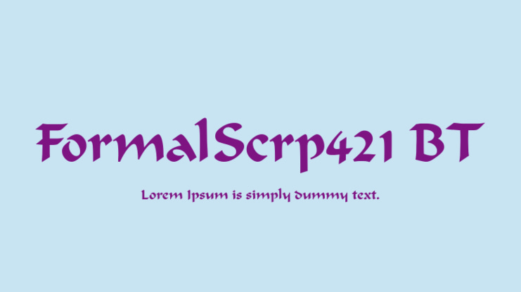 FormalScrp421 BT Font