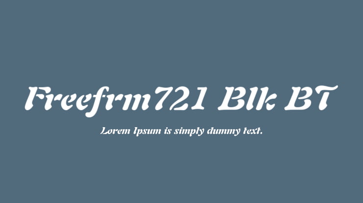 Freefrm721 Blk BT Font