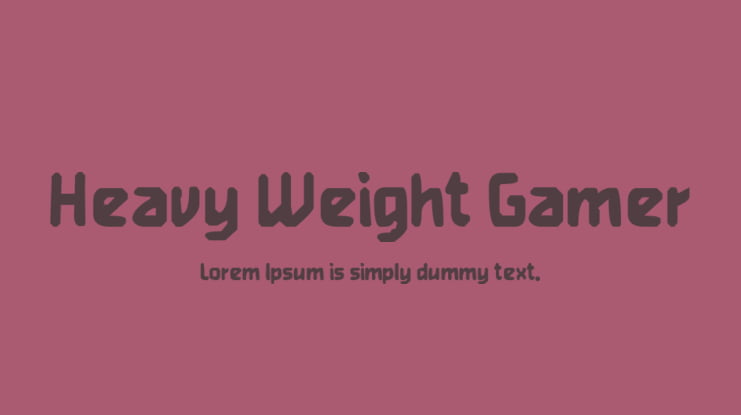 Heavy Weight Gamer Font