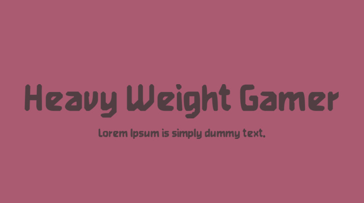 Heavy Weight Gamer Font