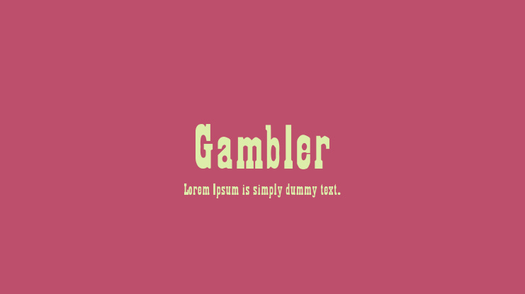Gambler Font