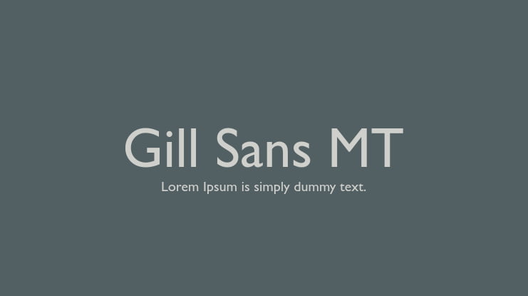 Gill Sans MT Font