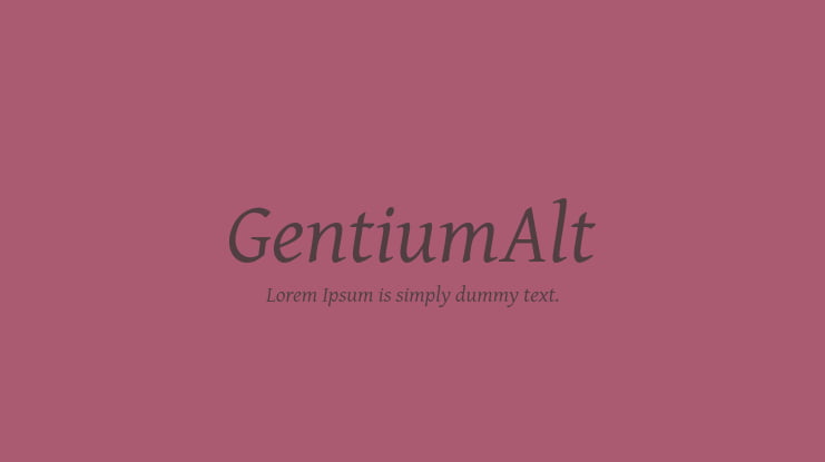 GentiumAlt Font