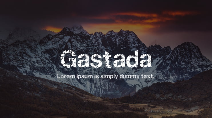 Gastada Font