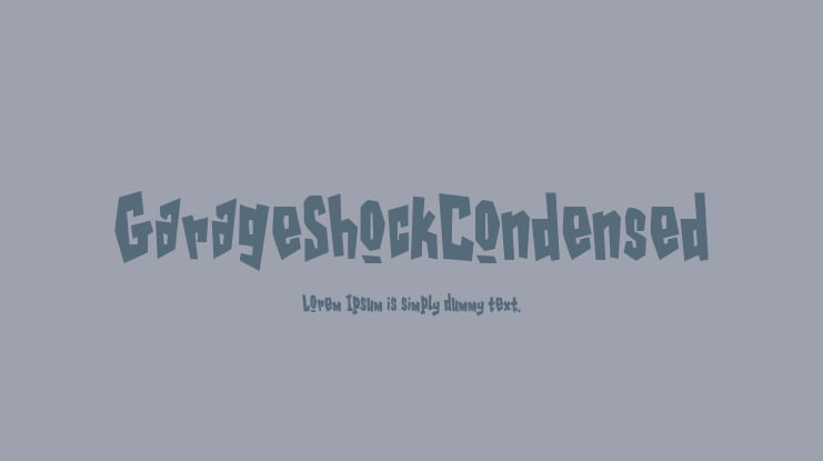 GarageShockCondensed Font