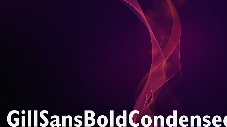 GillSansBoldCondensed Font