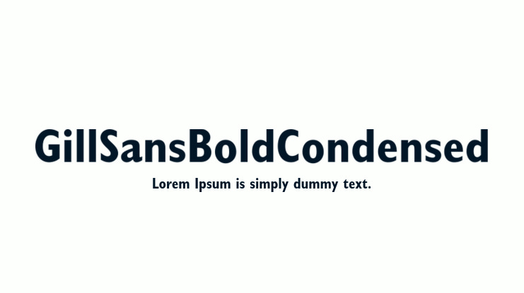 GillSansBoldCondensed Font