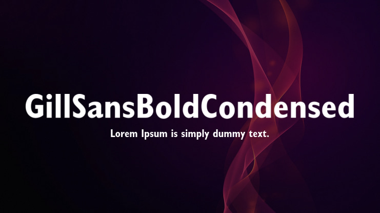 GillSansBoldCondensed Font