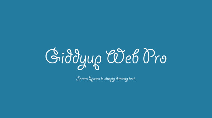 Giddyup Web Pro Font
