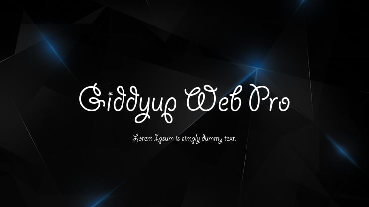 Giddyup Web Pro Font