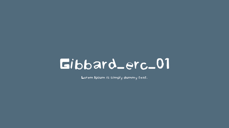 Gibbard_erc_01 Font