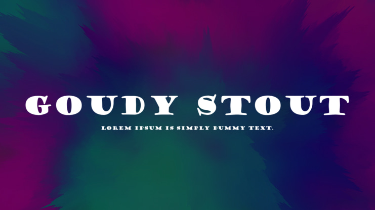 Goudy Stout Font