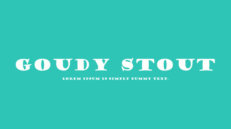 Goudy Stout Font