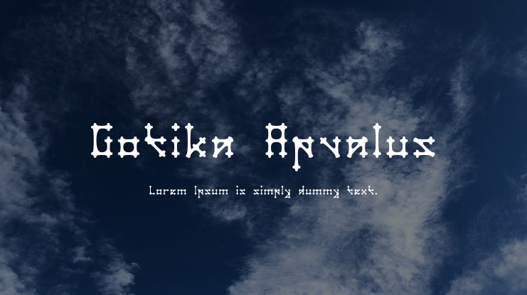 Gotika Apvalus Font