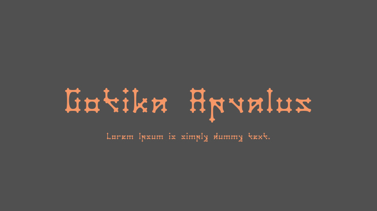 Gotika Apvalus Font