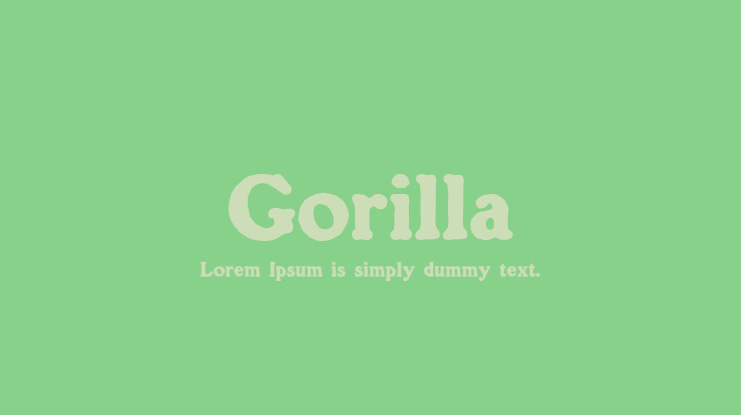 Gorilla Font