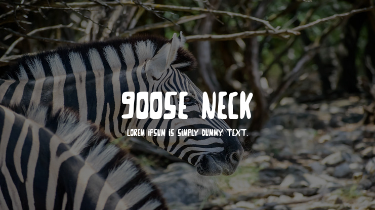 Goose Neck Font