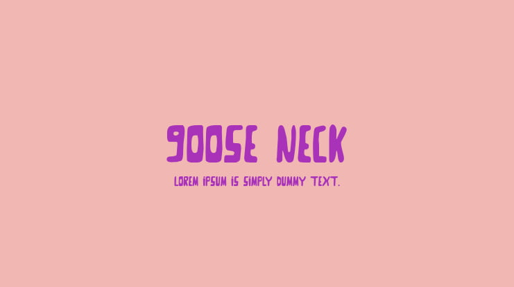 Goose Neck Font