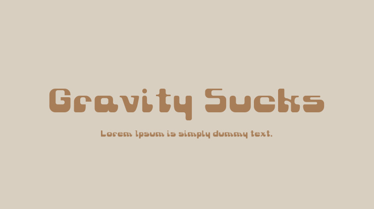 Gravity Sucks Font