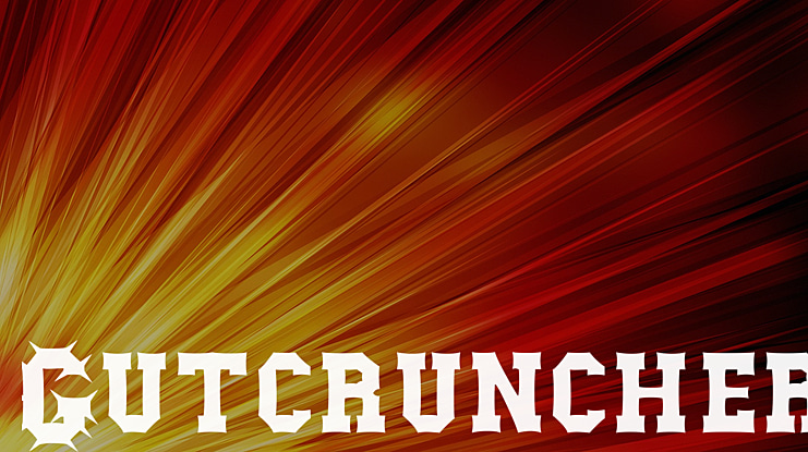 Gutcruncher Font
