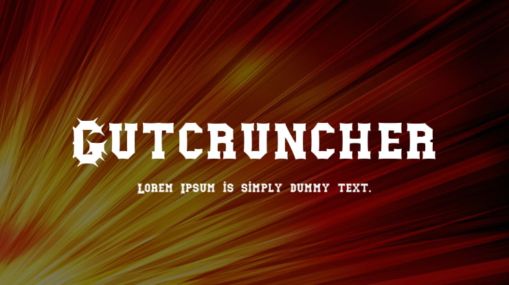 Gutcruncher Font