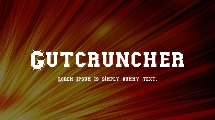Gutcruncher Font