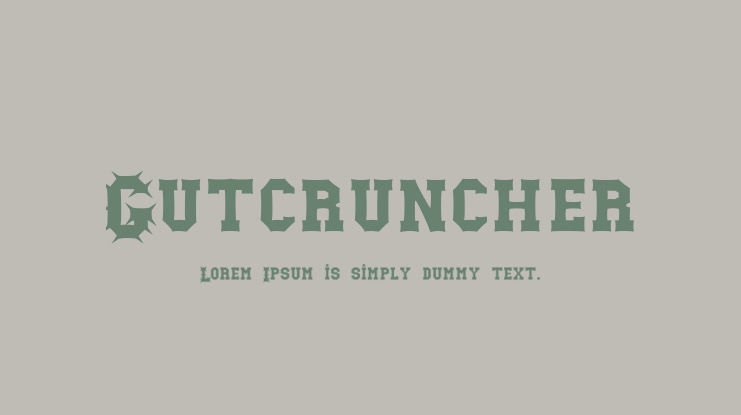 Gutcruncher Font