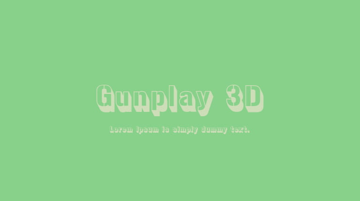 Gunplay 3D Font