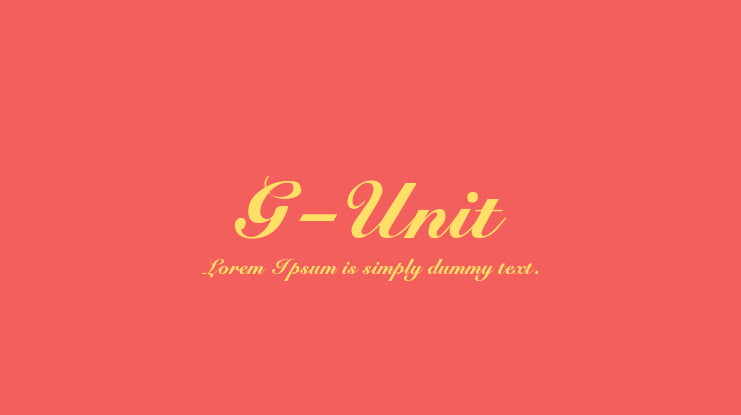 G-Unit Font