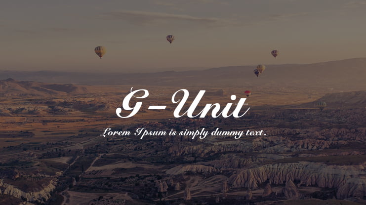 G-Unit Font