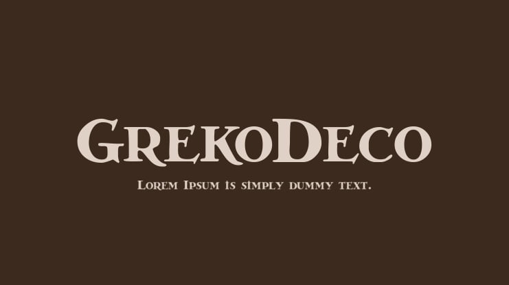 GrekoDeco Font
