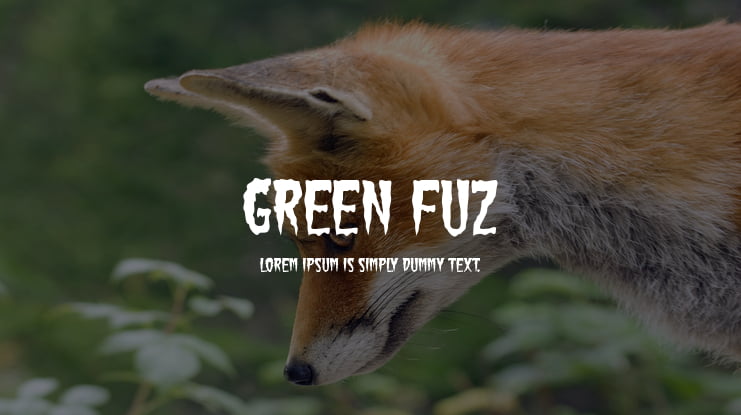 Green Fuz Font