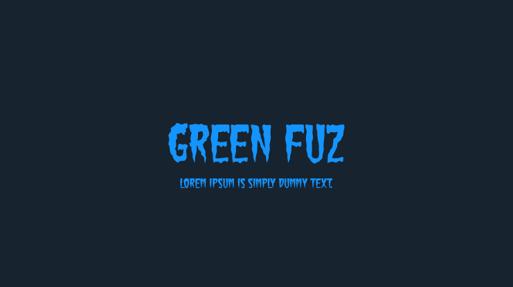 Green Fuz Font