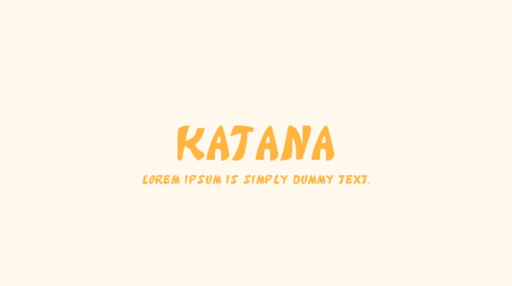 Katana Font Family