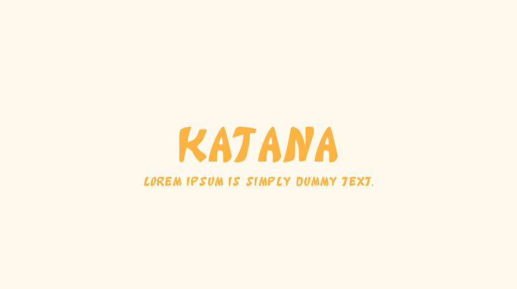 Katana Font Family